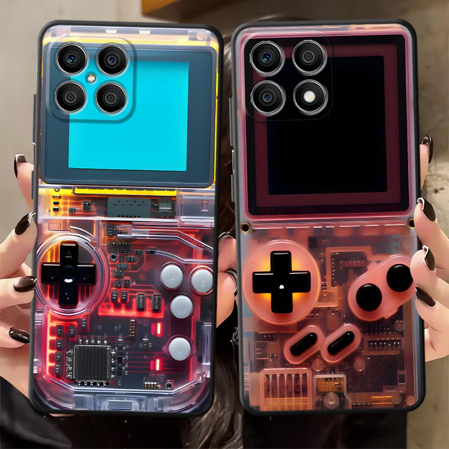 Gaming Console X7 - Rote Gaming-Konsolen-Handyhülle für Honor X6 70